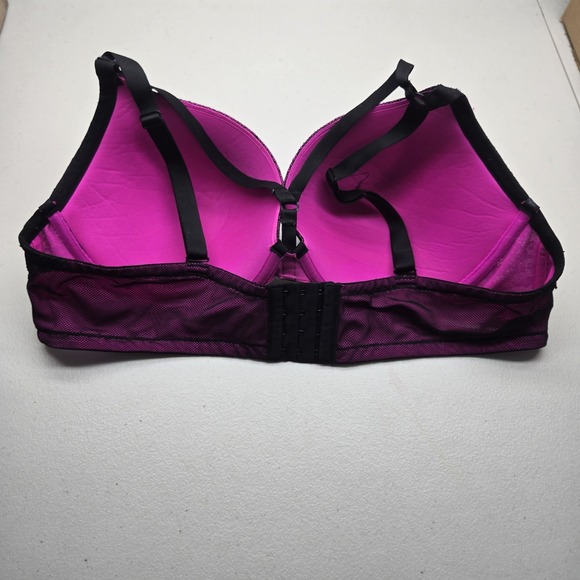 Torrid Women Bra 44D Magenta Push Up Underwired Lace Mesh Multiway - Picture 3 of 10